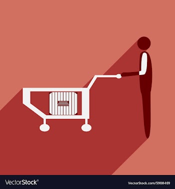 Flat with shadow icon and mobile application box vector image