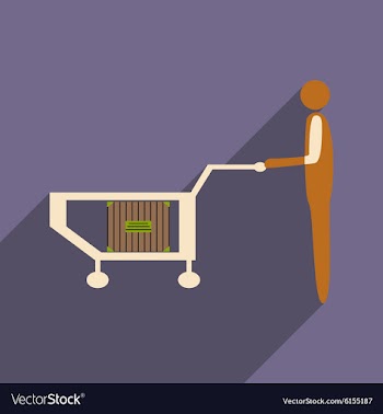 Flat with shadow icon and mobile application box vector image