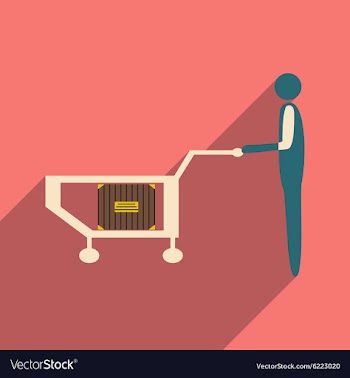 Flat with shadow icon and mobile application box vector image