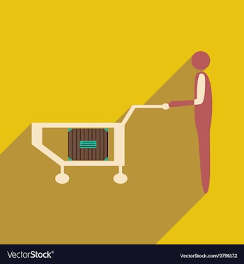 Flat with shadow icon and mobile application box vector image