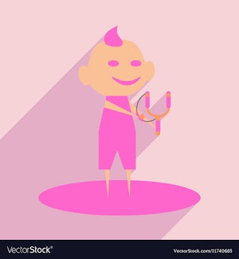 Flat with shadow icon and mobile application boy vector image