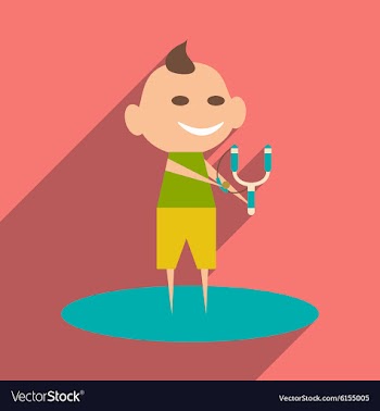 Flat with shadow icon and mobile application boy vector image