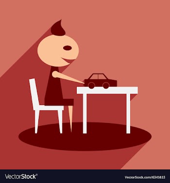 Flat with shadow icon and mobile application boy vector image