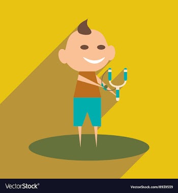 Flat with shadow icon and mobile application boy vector image
