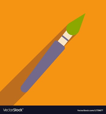 Flat with shadow icon and mobile application brush vector image