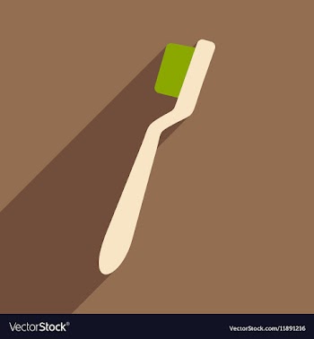 Flat with shadow icon and mobile application Brush vector image