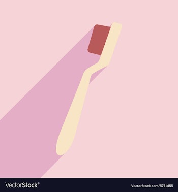 Flat with shadow icon and mobile application Brush vector image