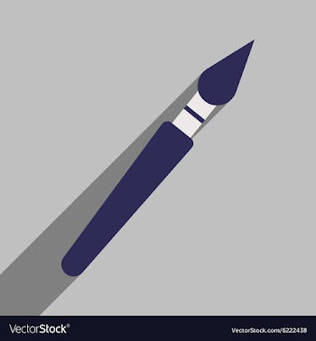 Flat with shadow icon and mobile application brush vector image