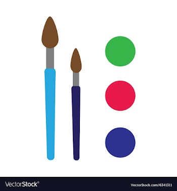 Flat with shadow icon and mobile application brush vector image
