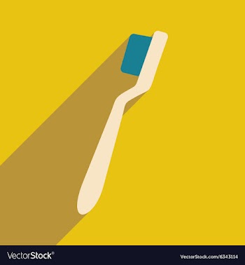 Flat with shadow icon and mobile application Brush vector image