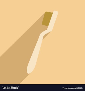 Flat with shadow icon and mobile application Brush vector image