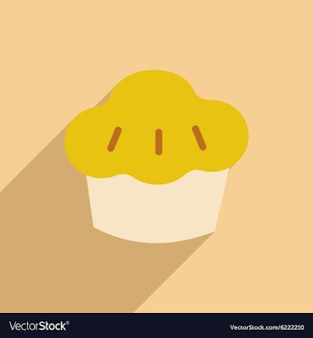 Flat with shadow icon and mobile application cake vector image