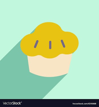 Flat with shadow icon and mobile application cake vector image