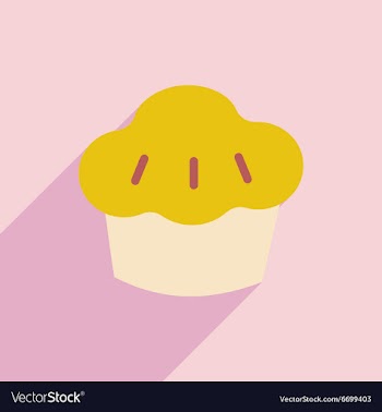Flat with shadow icon and mobile application cake vector image