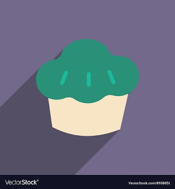 Flat with shadow icon and mobile application cake vector image