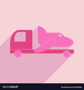 Flat with shadow icon and mobile application car vector image