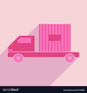 Flat with shadow icon and mobile application car vector image