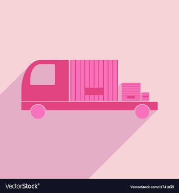 Flat with shadow icon and mobile application car vector image
