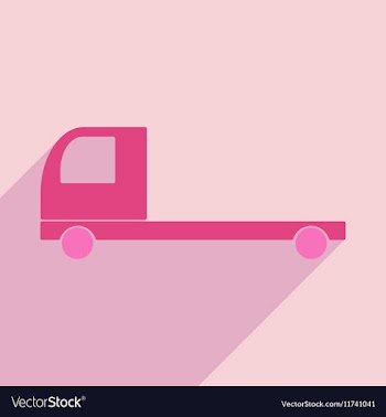 Flat with shadow icon and mobile application car vector image