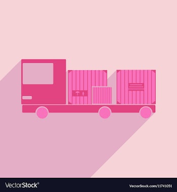 Flat with shadow icon and mobile application car vector image