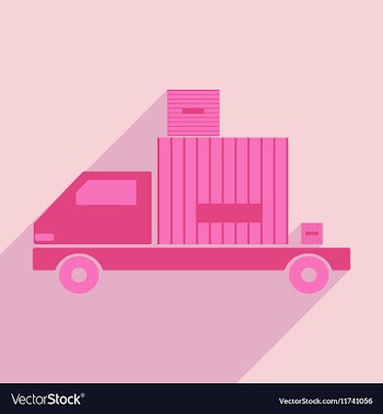 Flat with shadow icon and mobile application car vector image