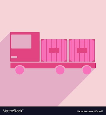 Flat with shadow icon and mobile application car vector image