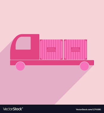Flat with shadow icon and mobile application car vector image