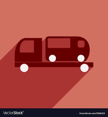 Flat with shadow icon and mobile application car vector image