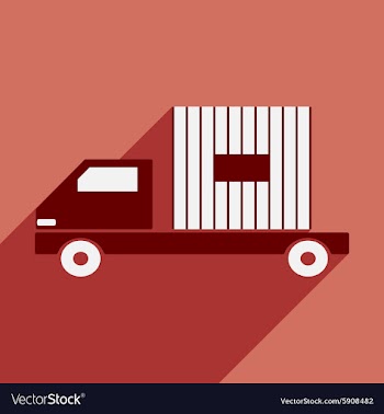 Flat with shadow icon and mobile application car vector image