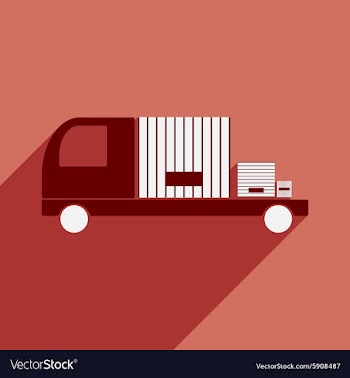 Flat with shadow icon and mobile application car vector image