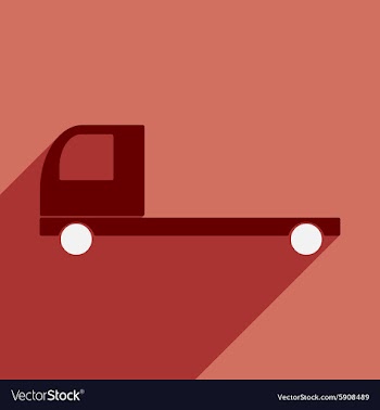 Flat with shadow icon and mobile application car vector image