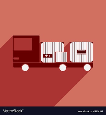 Flat with shadow icon and mobile application car vector image