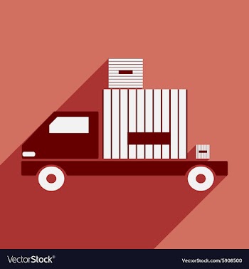 Flat with shadow icon and mobile application car vector image