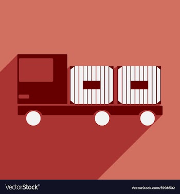 Flat with shadow icon and mobile application car vector image
