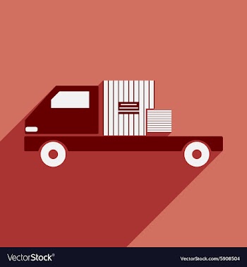 Flat with shadow icon and mobile application car vector image
