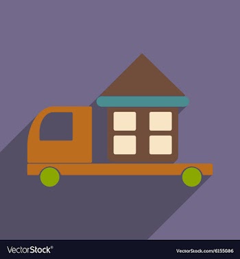 Flat with shadow icon and mobile application car vector image