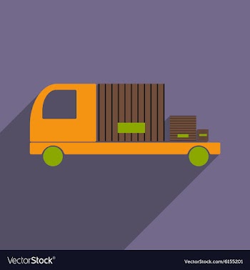 Flat with shadow icon and mobile application car vector image