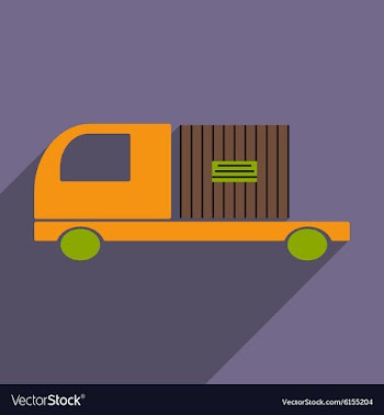 Flat with shadow icon and mobile application car vector image