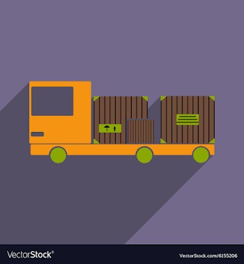 Flat with shadow icon and mobile application car vector image