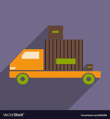 Flat with shadow icon and mobile application car vector image