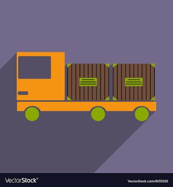 Flat with shadow icon and mobile application car vector image