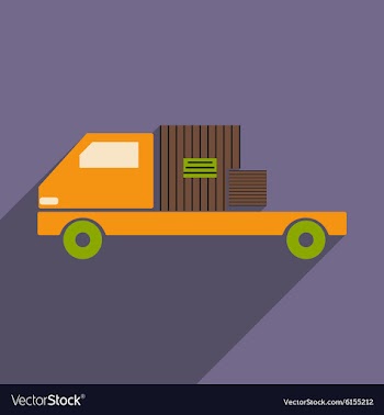 Flat with shadow icon and mobile application car vector image