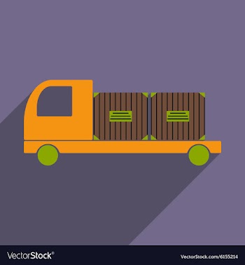 Flat with shadow icon and mobile application car vector image