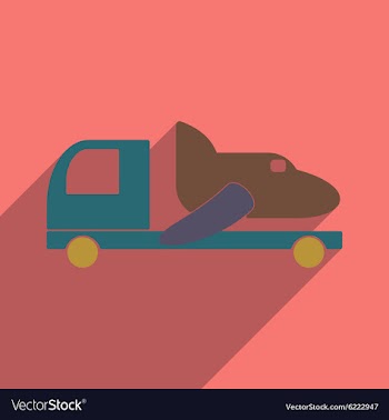 Flat with shadow icon and mobile application car vector image