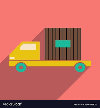 Flat with shadow icon and mobile application car vector image