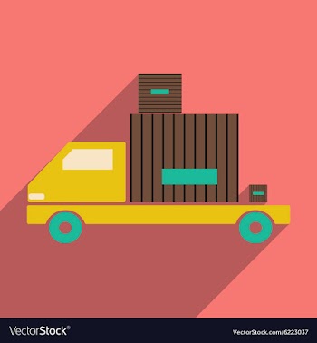 Flat with shadow icon and mobile application car vector image