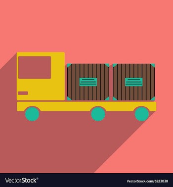 Flat with shadow icon and mobile application car vector image