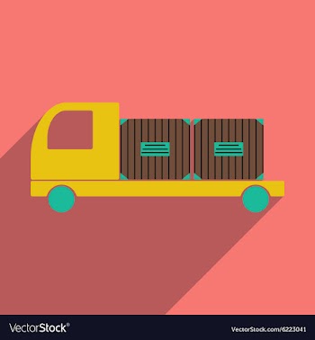Flat with shadow icon and mobile application car vector image