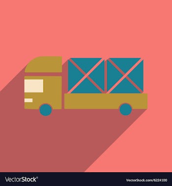 Flat with shadow icon and mobile application car vector image