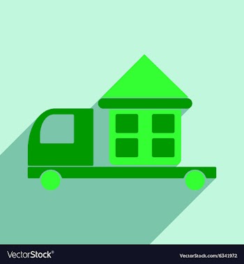 Flat with shadow icon and mobile application car vector image